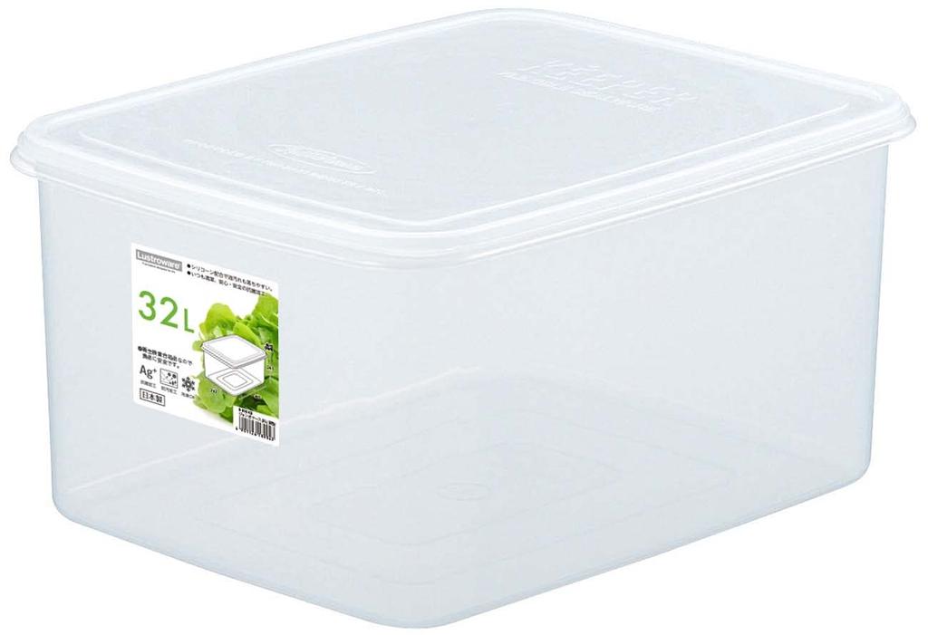 Iwasaki Kogyo Storage Container Antibacterial and Stain Resistant Jumbo Case XL Deep 32L KB Made In Japan B-890