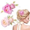 Головные уборы с жемчугом и цветочным принтом, заколки для волос, цветочная брошь, заколки для укладки волос, пучки для волос невесты, женщины и девушки