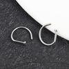 Nose Rings D Shape Hoop Stud Ear Cartilage Piercing Stainless Steel Nostril Jewelry For Women Body