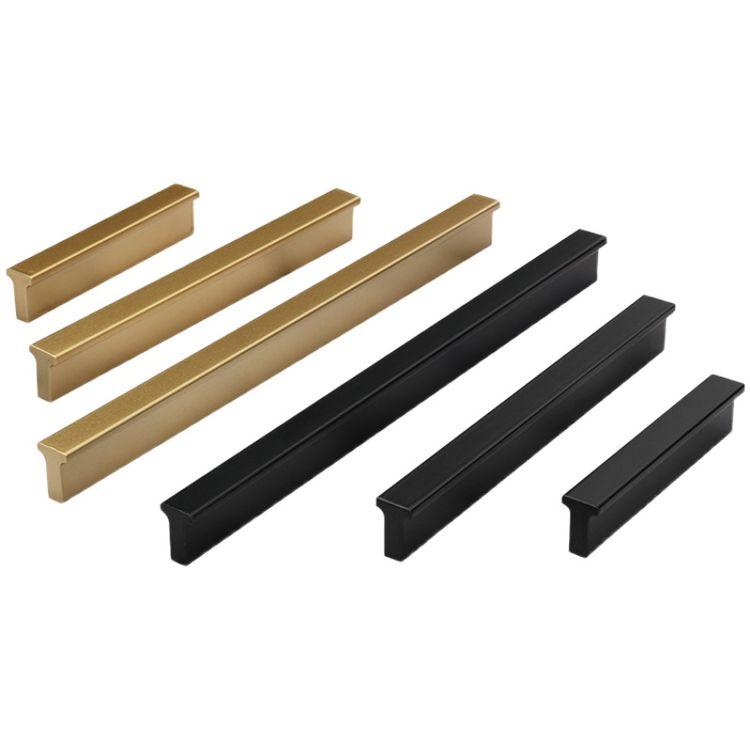 Alloy Furniture Pull Handle Black Gold T-Bar for Kitchen Cupboard Wardrobe Drawers Dresser and Door Cabinet Handle