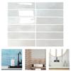 Yousheng 5 Pcs 3D Tile Wall Stickers Waterproof Self Adhesive Wall Decals Oil-proof Peel And Stick Wall Stickers for Kitchen Bathroom Living Room