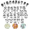 36-Piece Stainless Steel Cookie Cutter Set, Alphabet, Number, and Symbol Designs, Perfect for Kitchen, Lunch Boxes, Ornaments, DIY Baking, and