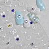 Bright Crystal Nail Art Stickers Retro Nail Sticker Love Necklace Stickers DIY Creative Decoration