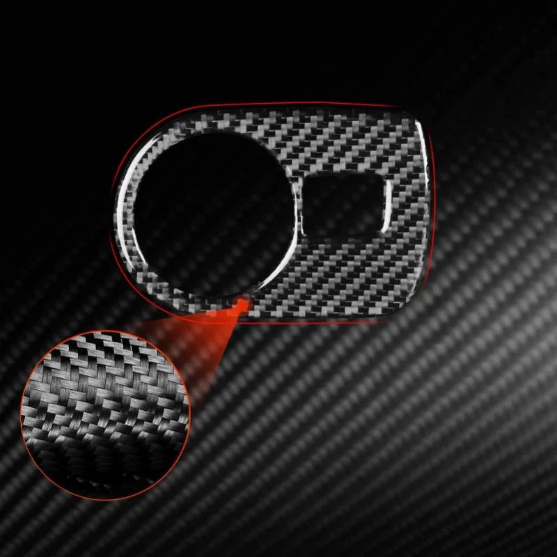 Real Soft Carbon Fiber Sticker LHD RHD Car Headlight Switch Frame Trim For Seat Leon 2005 2006 2007 2008 2009 2010 2011 2012