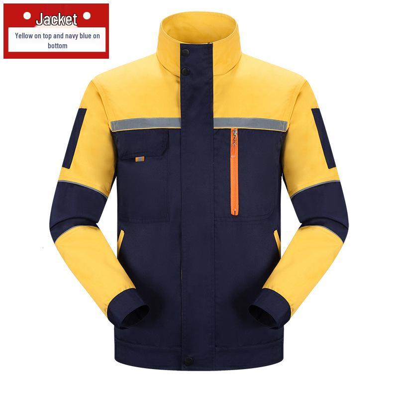 Прочный рабочий комплект для мужчин и женщин - С длинным рукавом, износостойкий, утолщенный для весны/осени. Идеально для сварки и авторемонта.