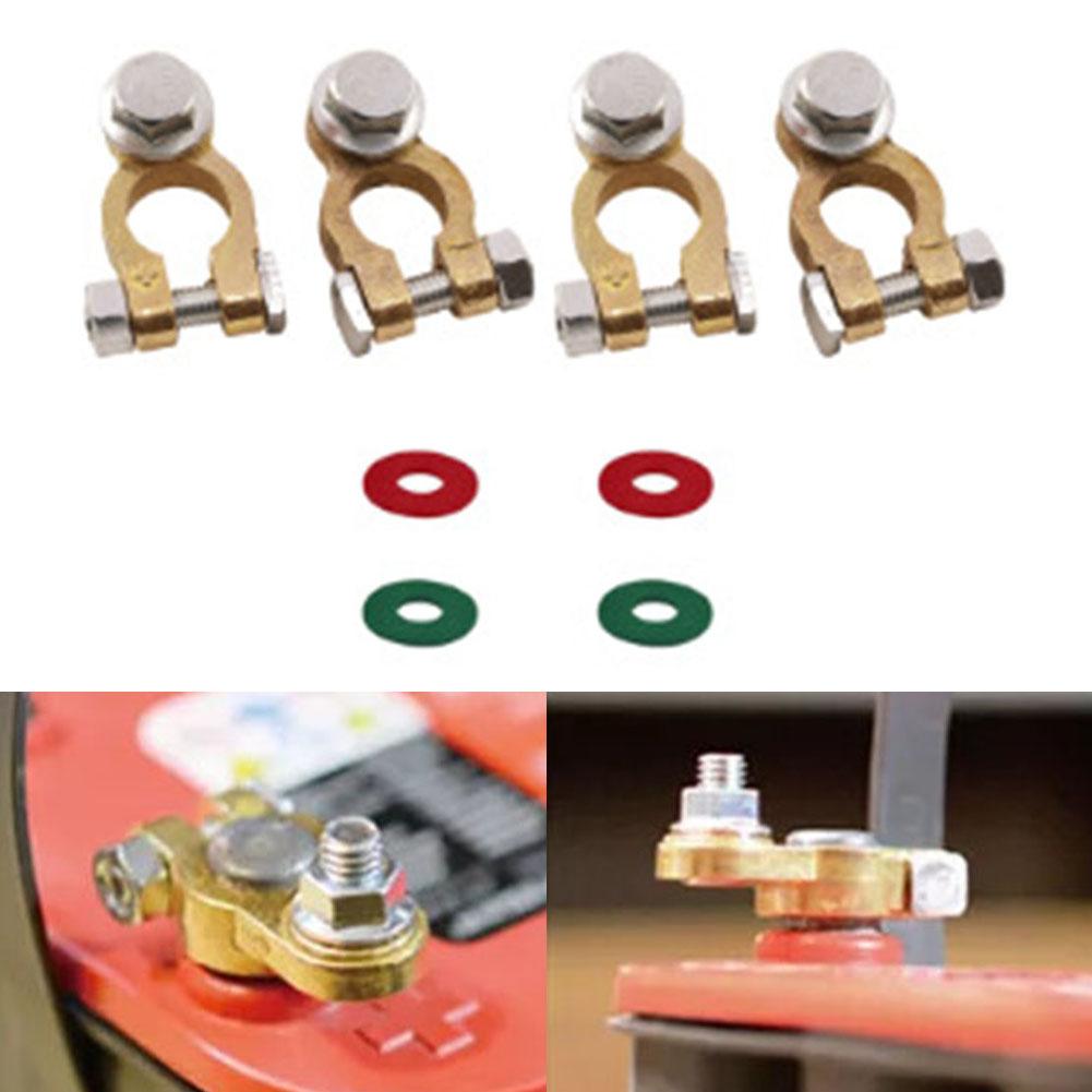 4 шт. клеммы автомобильного аккумулятора разъемы зажимы чистая медь быстросъемные зажимы аккумулятора для автомобилей грузовиков лодок автодомов