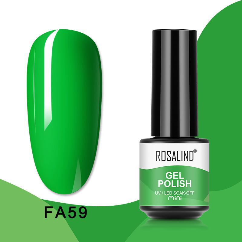 ROSALIND Mini Nail Polish Gel Semipermanent UV Multiple Colors Varnish Hybrid Nail Art Soak Off Top Base Coat Regular Gel Lacquer