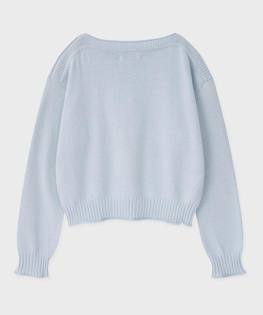 FALLETT Story Logo Embroidered Knit Sky Blue