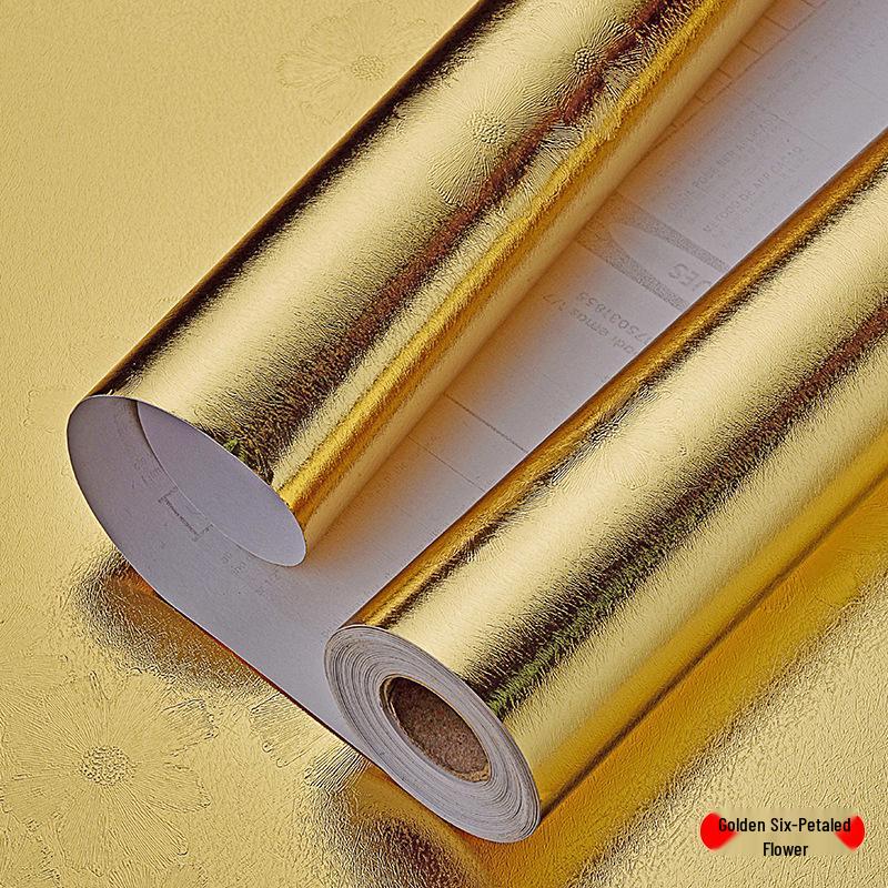 Oil-Proof Waterproof Self-Adhesive Kitchen Stickers: Moisture & Heat Resistant Tin Foil Wallpaper.
