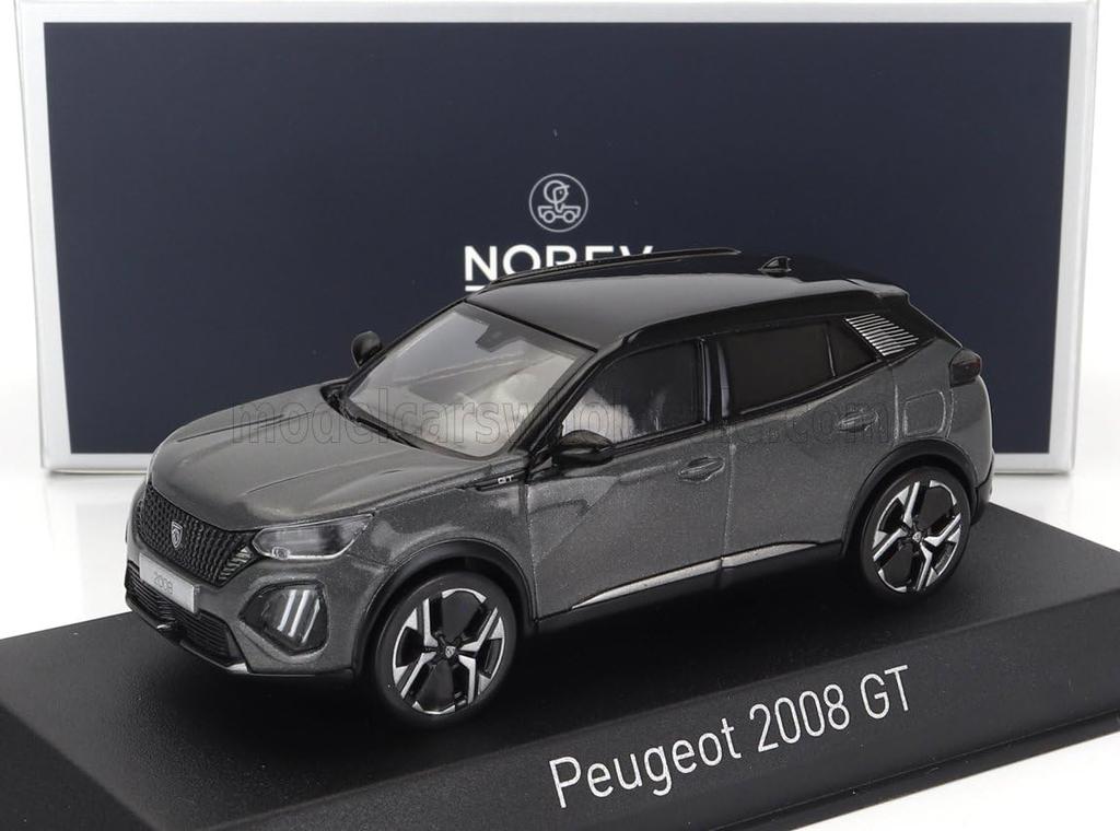 NOREV Peugeot 2008 GT 2024 (Gray) 1/43 Scale Diecast Model Car