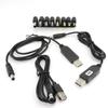 USB Boost Power Cable DC 5V To 9V 8.4V 12V 12.6V 8pin Male 3.5mm 4.0x1.7mm Jack Step UP Module Converter Connector Adapter Plug