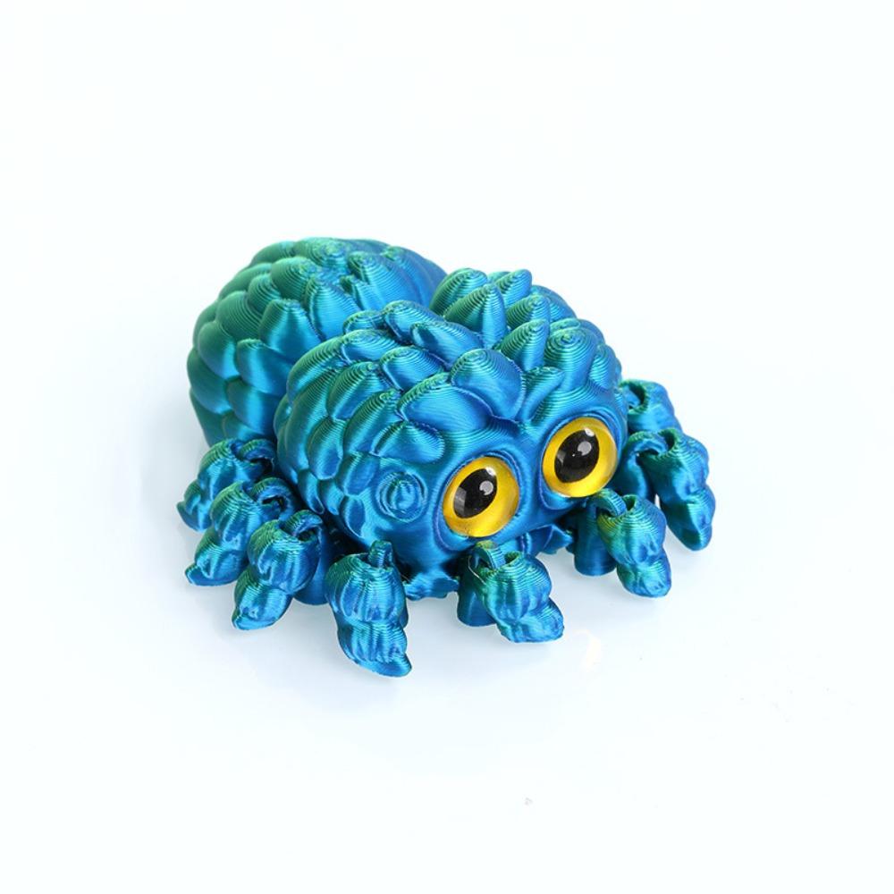 Colorful Appearance 3D Printed Spider Ornament Desktop Size Articulated Fidget Toy  Spider Lovers