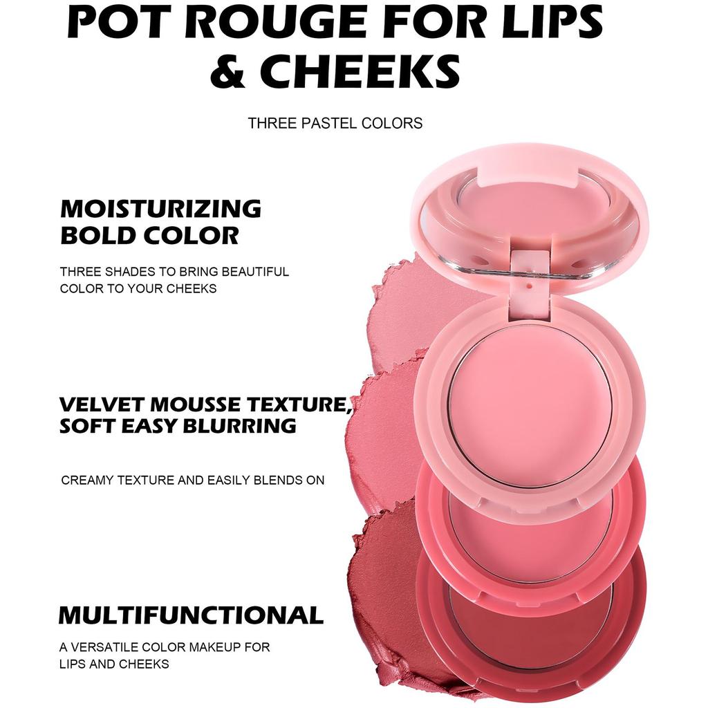 HANDAIYAN Натуральные матовые румяна для лица, бархатистый гладкий крем для губ, румяна для щек, румяна, водостойкий макияж