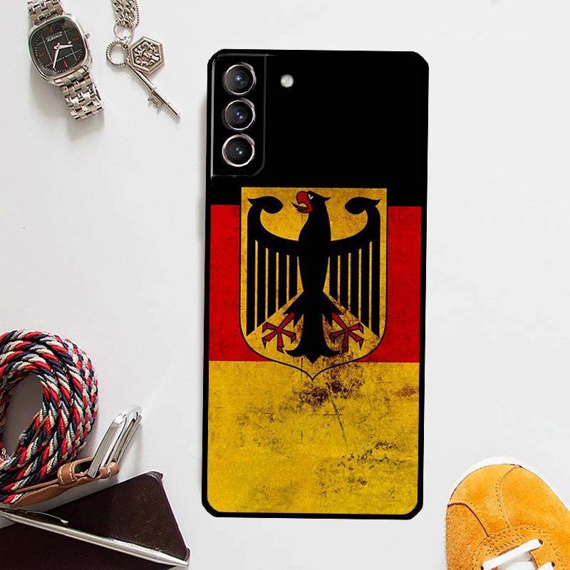 Чехол-эмблема с флагом Германии для Samsung Galaxy S24 Ultra S23 S22 S21 S20 Plus Note 10 Note 20 S9 S10 S21 FE