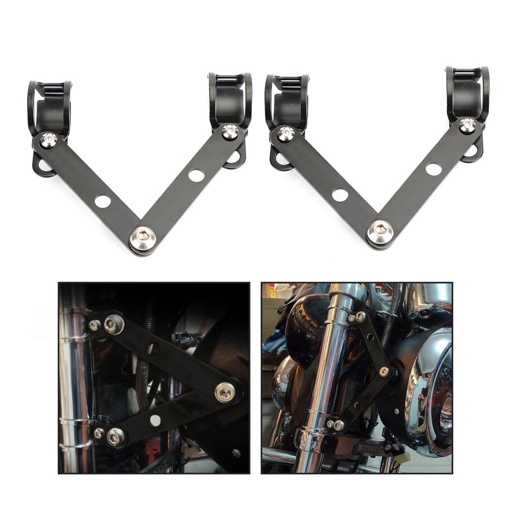 41мм-51мм Вилка Черный Кронштейн для Крепления Фары Мотоциклетный Держатель Фары Адаптер