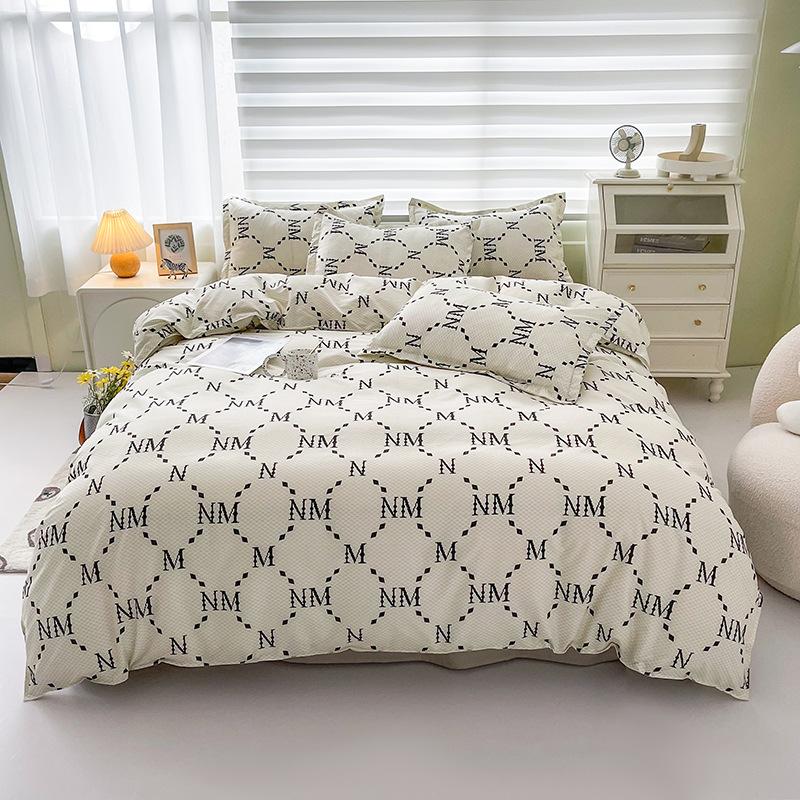 Утолщенная простыня с начесом из четырех предметов и пододеяльник, комплект из трех предметов, четырехсезонное осеннее и зимнее постельное белье, пододеяльник