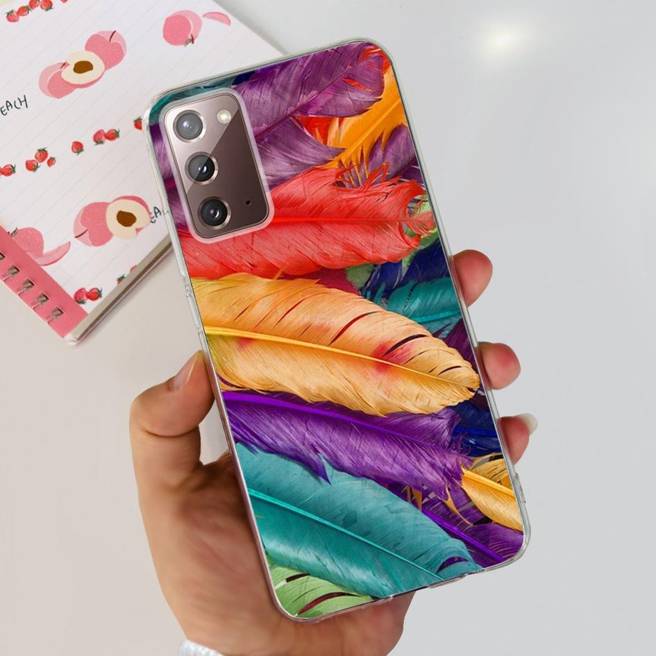 Чехол для Samsung Note 20 5G SM-N981B Популярный Цветок Тонкий Мягкий Силиконовый Чехол для Телефона для Samsung Galaxy Note20 Ultra 5G Funda Capa