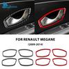 Real Soft Carbon Fiber Sticker For Renault Megane 3 RS 2009 2010 2011 2012 2013 2014 2015 LHD RHD Inner Door Handle Frame