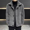 Autumn and Winter Jackets Men's Suede Wear Sheep Shears On Both Sides, Thickened Fleece Jackets, Fattened and Enlarged Fur Integrated Men