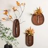 European Wall Mounted Wooden Vase Plant Pots Living Room Decoration Background Wall Hanging Flowers Arrangement Flower Vase Gift