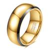 6MM 8MM Tungsten Steel Black Gold Ring Fashion Unisex Wedding Band Durable Comfort Fit Jewelry Gift