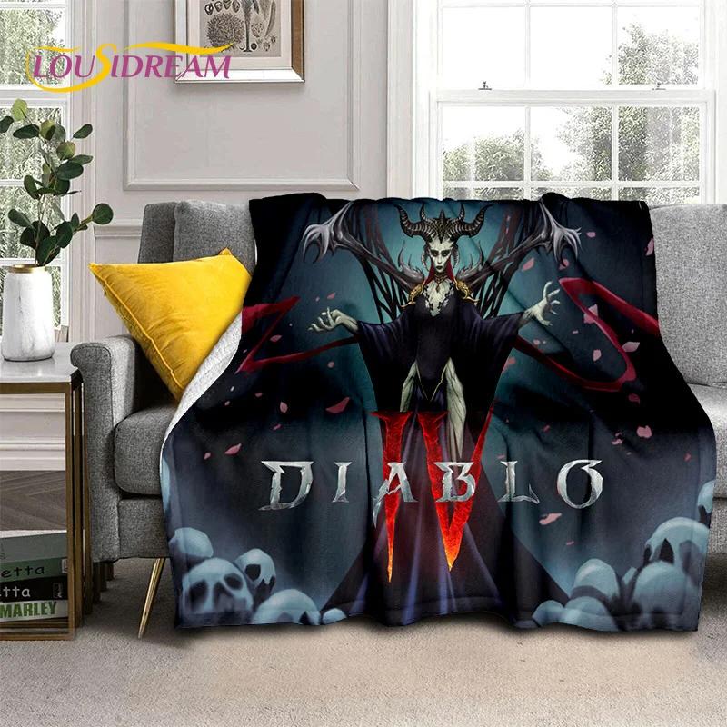 Мягкое фланелевое одеяло Diablo 3D Retro Gamer для кроватей, диванов, пикников, плед для отдыха на свежем воздухе, подарок