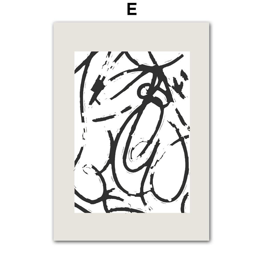 Wall Art Canvas Painting Black White Line Face Body Abstract Nordic Posters And Prints Wall Pictures For Living Room Decoration