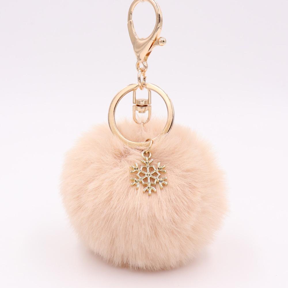 Bag Charm Pompom Pendant Fluffy Plush Ball Keyring Fashion Fur Ball Key Chain Women Girls