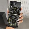 Aviation Aeroplane Helicopter Cockpit Instrument Hard PC Phone Case For Samsung Galaxy Z Flip 7 6 5 4 3 Black ZFlip7 ZFlip6 Flip