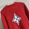 Men's and Women's Long-Sleeve Knitted Sweater with Donkey Family and Four-Leaf Clover Jacquard Design