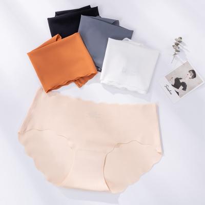 Бесшовное дышащее нижнее белье из ледяного шелка с средней посадкой, женские трусики, волнообразный эффект лифтинга бедер и контроля живота, сексуальные трусики-слипы