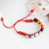 Керамический браслет ручной работы Maneki Neko Lucky Cat с красной нитью, ручная веревка, браслет из бисера с котом для девочек