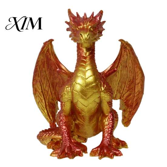 Mythical Beast Collectible Dragon Resin Statue, Sitting Wyvern Sculpture, 3D Medieval Figurine, Fantasy Desktop Display Piece for Shelves Ornament