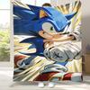 Ретро Мультяшное Игровое Фланелевое Одеяло S-Sonic, Ультра Мягкое Теплое Плюшевое Покрывало для Дома, Спальни, Кровати, Дивана, Походного Пикника, Подарок