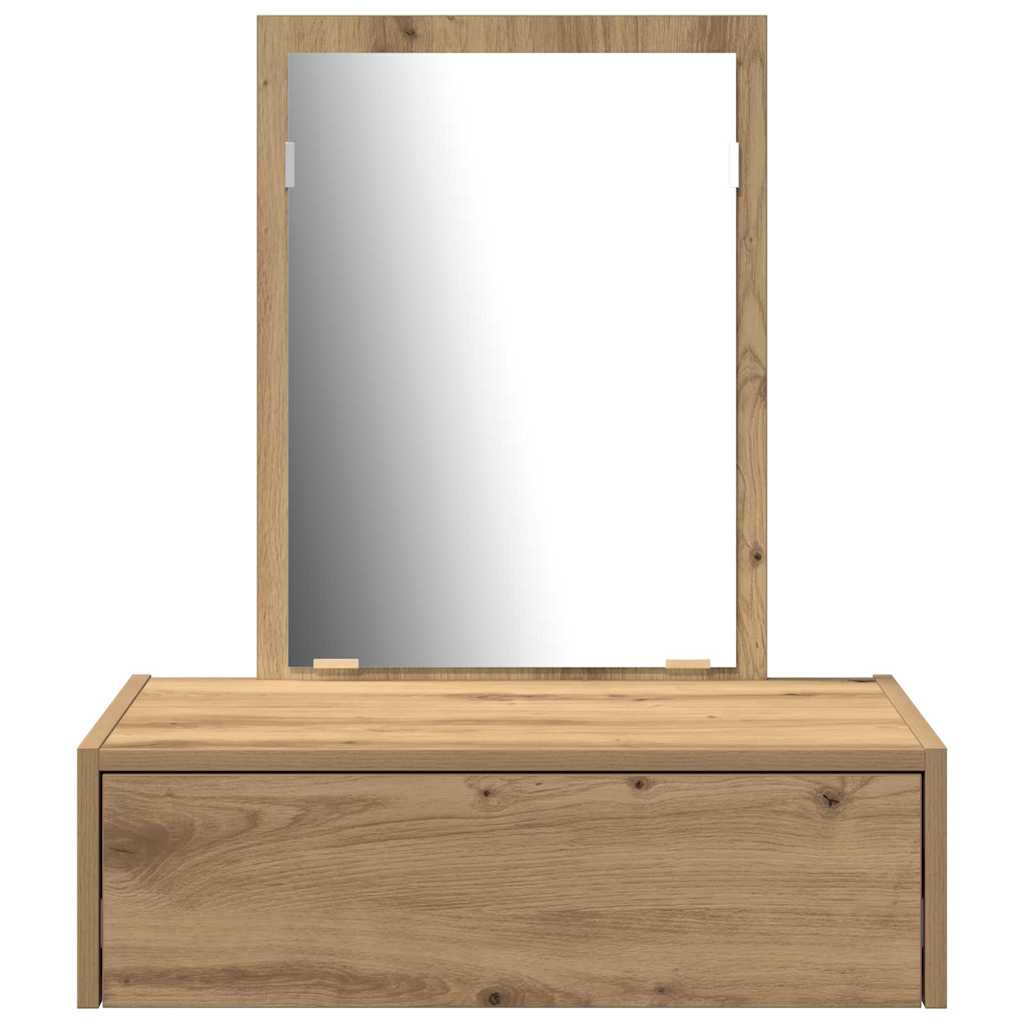 Makeup Table with Drawers Brown 60 x 40 x 70 cm Engineered Wood