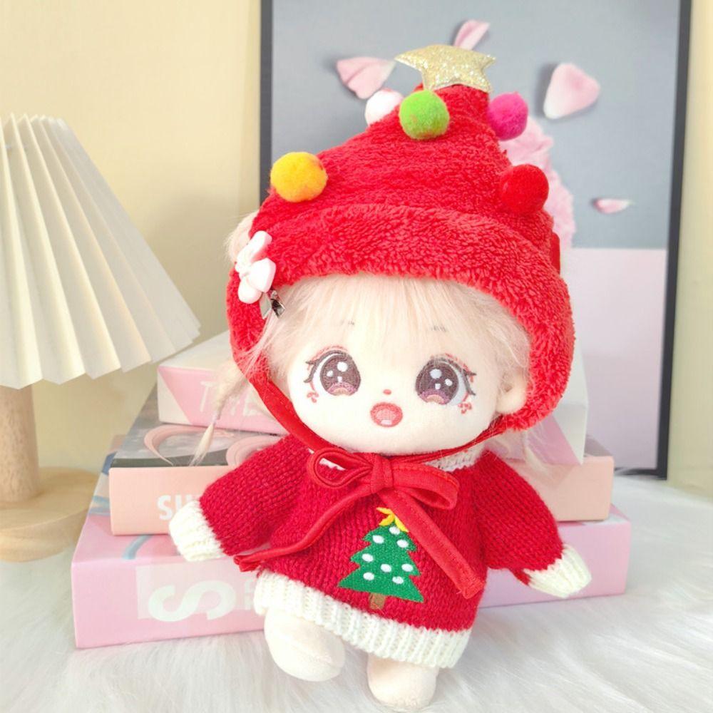Модная Рождественская 20см Хлопковая Одежда Мультяшные DIY Игрушечные Аксессуары Милая Цветная Одежда Декор BJD