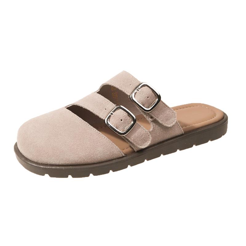 Мода Модные летние женские замшевые мокасины женские мужские сандалии на плоской подошве из пробки парные пляжные сандалии классические мужские мюли сабо