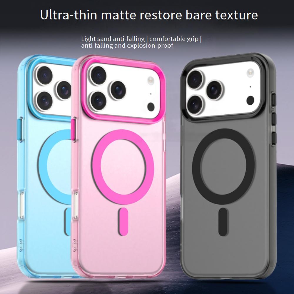 Матовый чехол Magsafe для Apple iPhone 17 Pro Max Магнитная беспроводная зарядка для iPhone 17 Air Противоударная задняя крышка