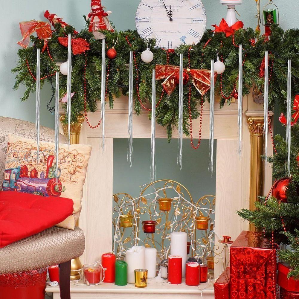 Silver Color Christmas Tree Metal Wire Tinsel Foil Fringe Christmas Decoration Supplies