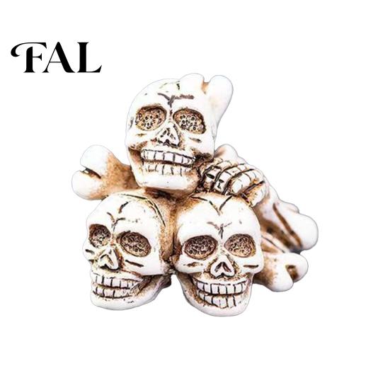 Dark Halloween Scene Set Miniature Resin Ornaments, Micro Landscape Desktop Decor, Horror Street Sign Props Accessories for Fish Tank Aquarium