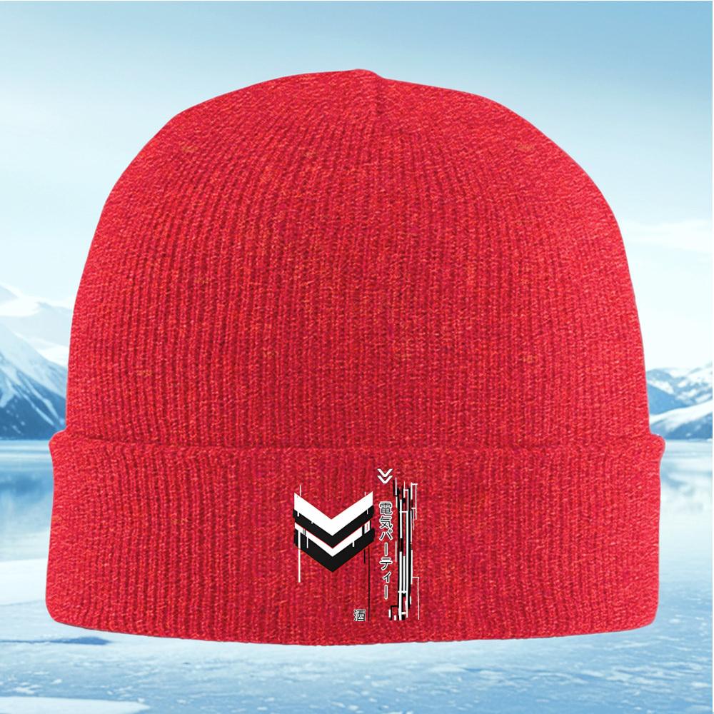 Arrow designblackwhitelinesmodern style Men Women Unisex Knitted Hat Beanie Pullover Cap Winter Thermal Warm Christmas Outdo