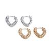 Трансграничные простые серьги-пусеты «Любовь» Женские модные темпераментные универсальные серьги-кольца для работы Элегантные серьги-сердечки Серьги