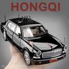 1:24 Игрушечные модели автомобилей HONGQI L5 E-HS9 Литые автомобили Автомобили парада к 70-летию Звук Свет Оттяжка Модные украшения для подарков друзьям