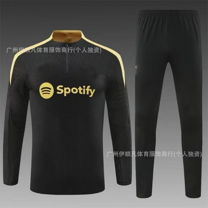 Men Women Soccer Training Jersey Half-Zip Warm-Up Top Napoli PSG AC Milan Brazil Manchester United Fans
