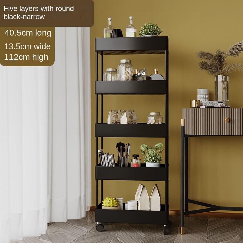 2/3/4-слойная стойка для хранения с узкими зазорами, полки для кухни, ванной комнаты, органайзер, мобильная тонкая тележка для хранения с колесной тележкой, экономия места