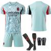 Kids AC Milan Football Jersey No.10 Leo Felix Sports Jersey 2526 Away Club Breathable Blue Black Youth