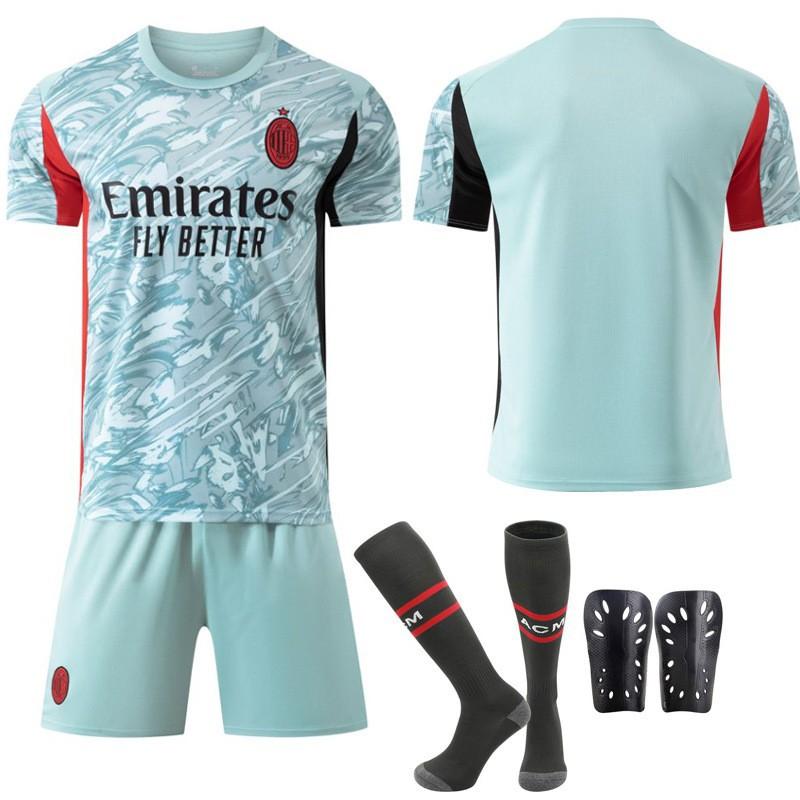 Kids AC Milan Football Jersey No.10 Leo Felix Sports Jersey 2526 Away Club Breathable Blue Black Youth