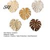Summer Style Coaster 5Pcs Tropical Leaf Coasters Wooden Drink Mats for Kitchen Bar Table Protection Monstera Shape Heat-Resistant Mat Rustic