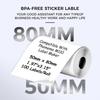 Labels for M110/M220, 1.97'' X 3.15''(50x80mm),Square,White,100 Labels/Roll, Self-Adhesive Thermal, for Logo, Barcode, Address