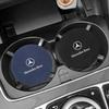 Badge Car Cup Coaster Waterproof Non-Slip Sift-Proof Spill Saucer For Mercedes-Benz AMG C500 C200 C300 A B C E GLA CLA GLK GL ML GLE W204 W205 W203